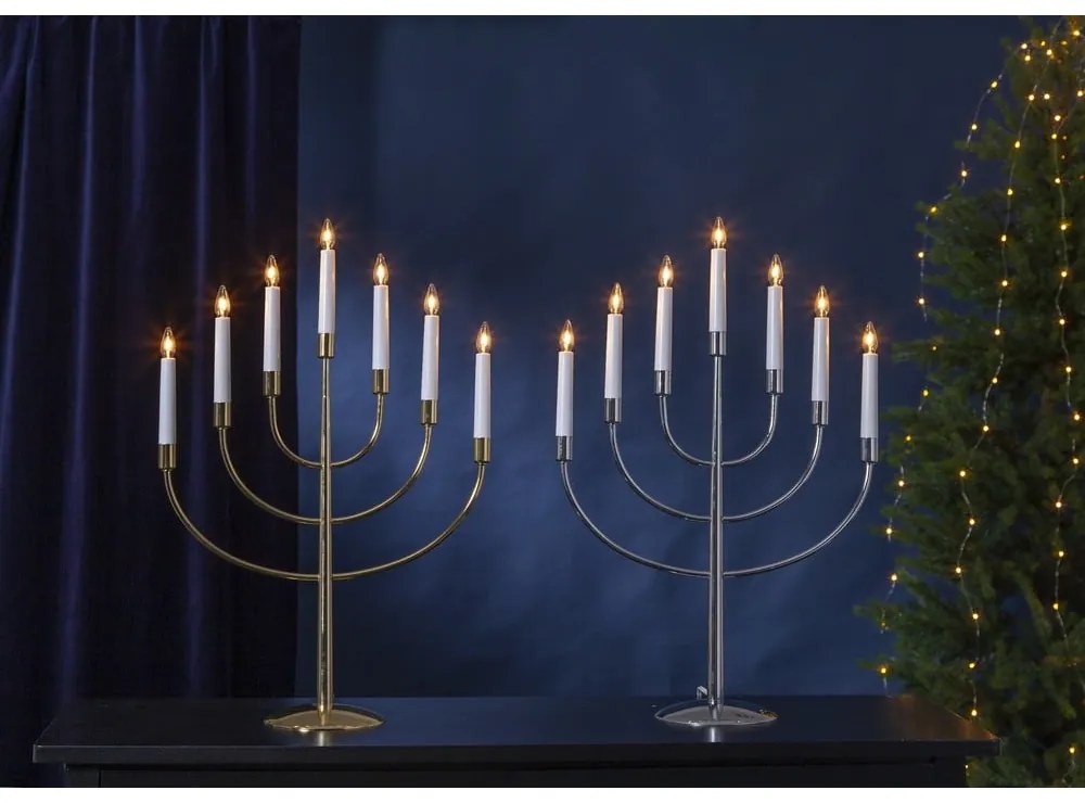 Decorazione natalizia luminosa argentata con alimentazione a corrente Titus – Star Trading