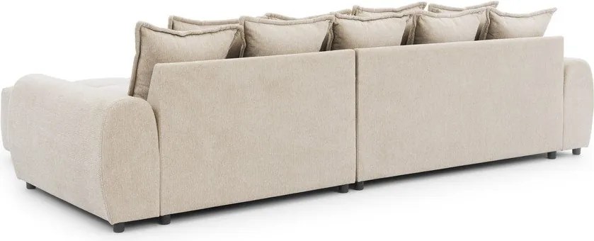 Divano angolare beige (con penisola a destra/con chaise lounge) Albane – Ropez