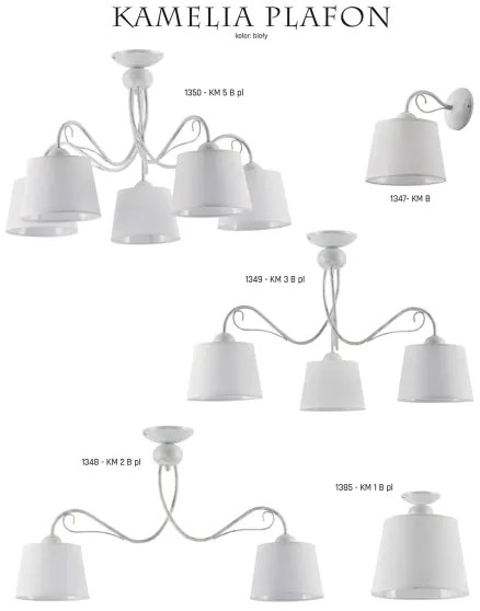 Jupiter 1385 - KM 1 B pl - Plafoniera KAMELIA 1xE27/60W/230V