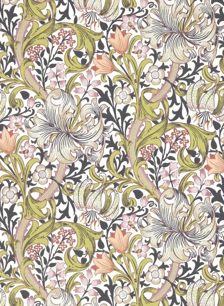 Morris & Co Carta da parati Golden Lily - Espresso