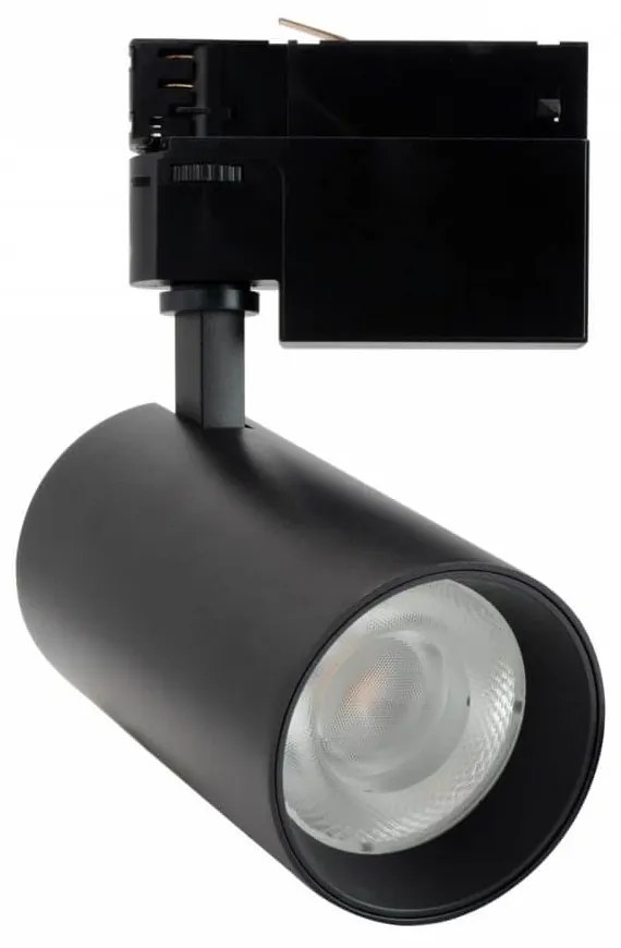 Faro LED 30W Trifase Nero 60° 120lm/W, CRI92, no Flickering - BRIDGELUX LED Colore  Bianco Naturale 4.000K