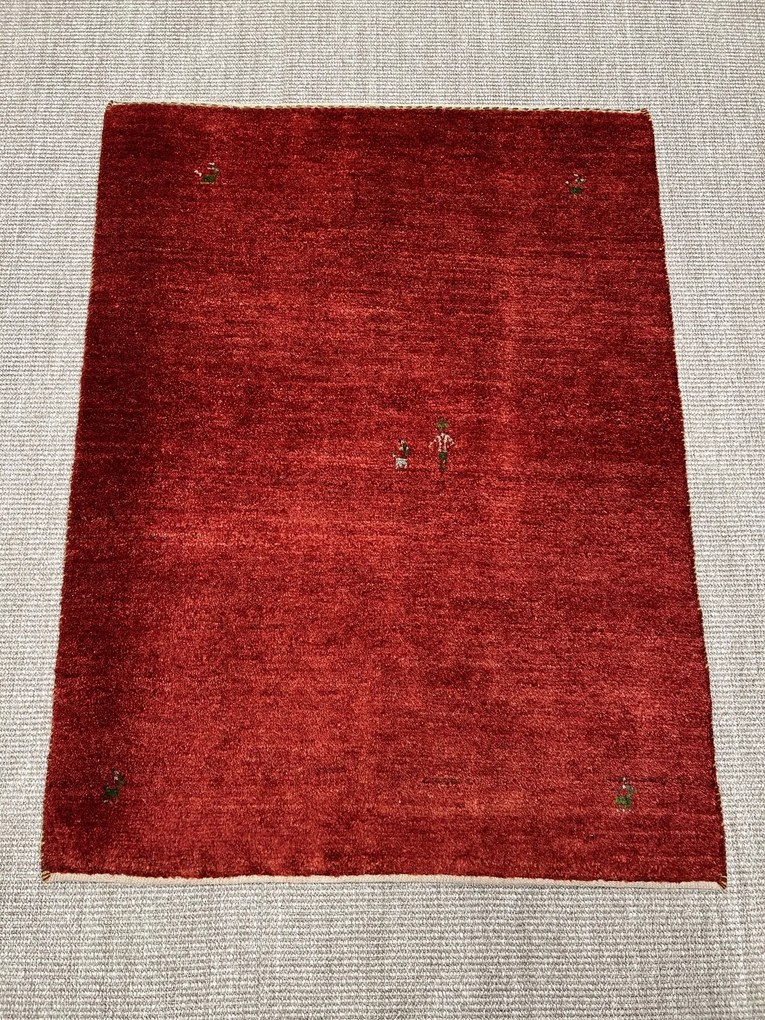 Gabbeh Tappeto 90x120 Rosso (Iran) Annodato A Mano