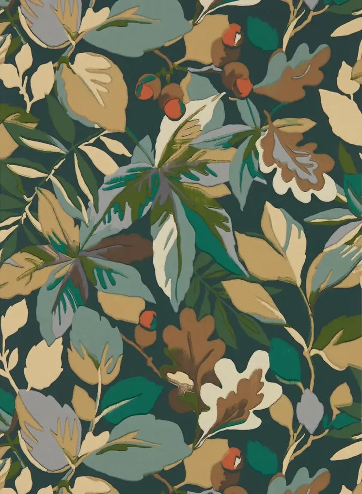 Sanderson Tapete Robins Wood - Forest Green/ Sap Green