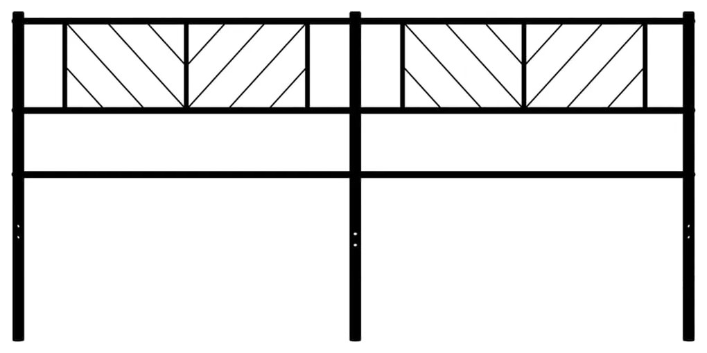 Testiera in Metallo Nero 180 cm