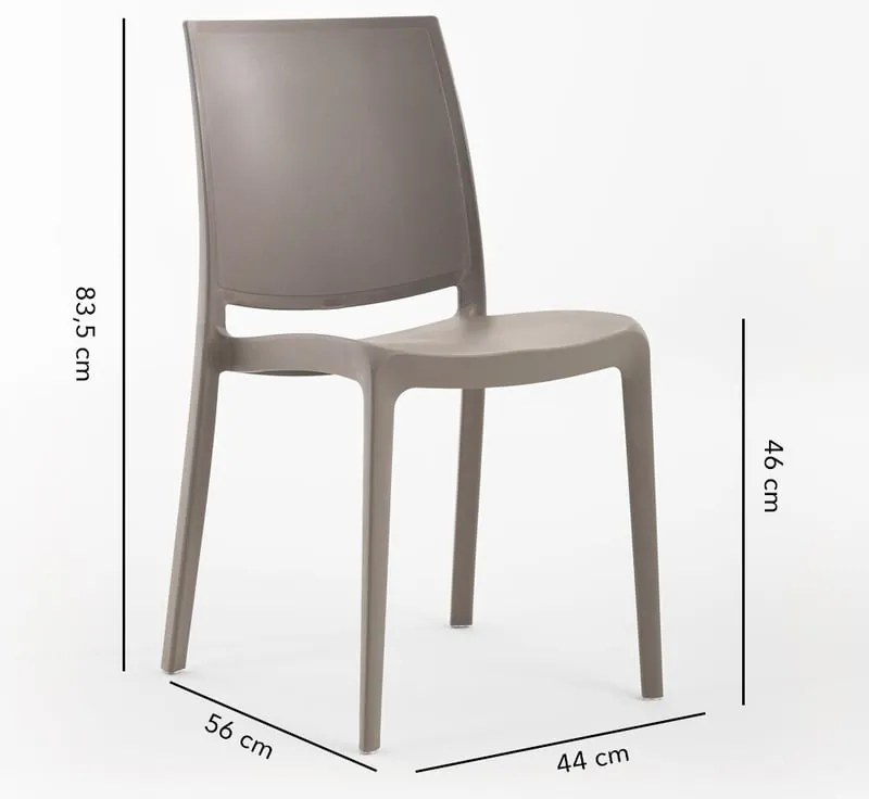 Sedia da giardino in polipropilene London NEW GARDEN, set da 2 pezzi
