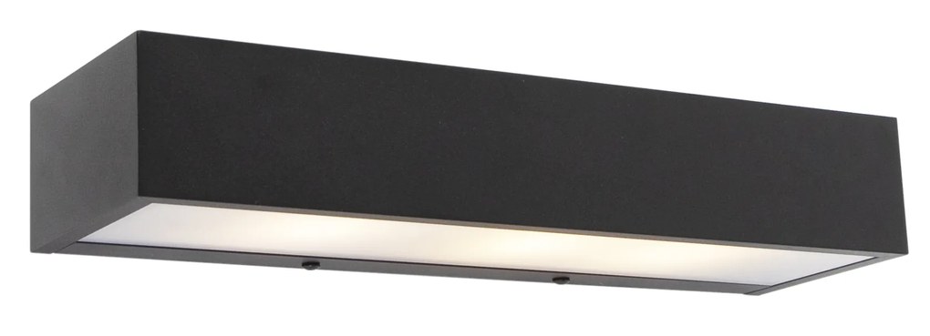 Applique da parete rettangolare di design nera 35 cm - Houx