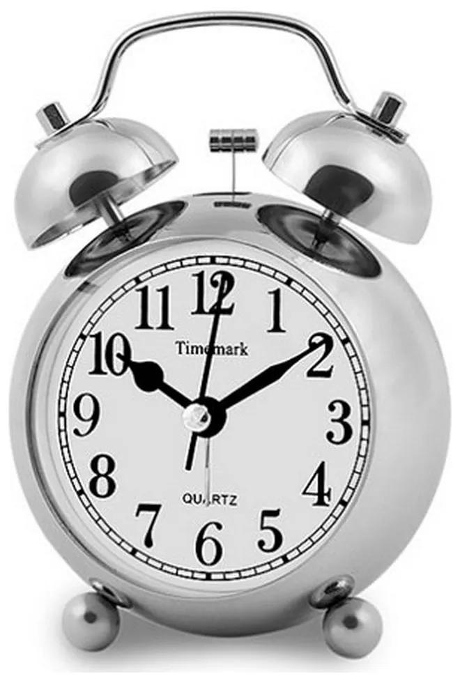Orologio-Sveglia Analogico Timemark Argentato (9 x 13,5 x 5,5 cm)