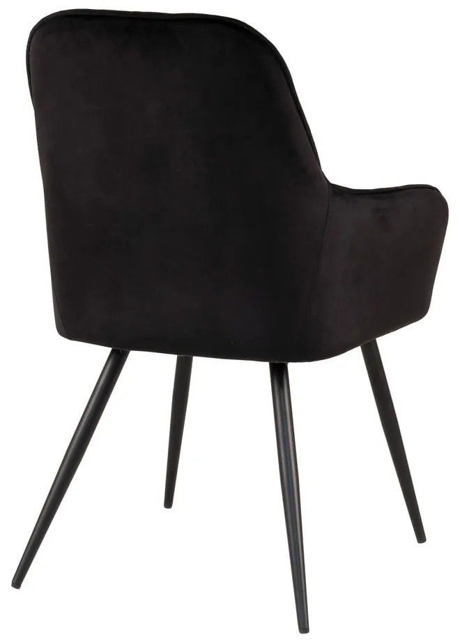Set di sedie da pranzo nera in imbottito con braccioli 2 pz Harbo – House Nordic