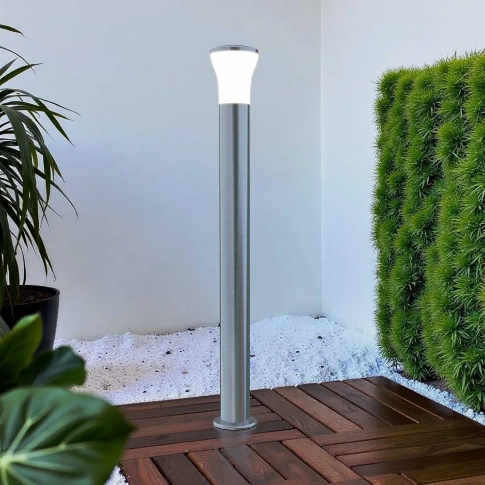 Paletto da Giardino 100cm, Acciaio Inox, IK06, IP54, E27, Serie DELTA Colore Inox