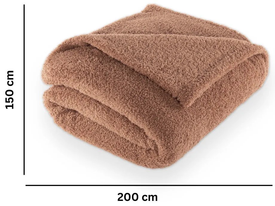 Coperta marrone in micropile 150x200 cm Cocoon – Tiseco Home Studio