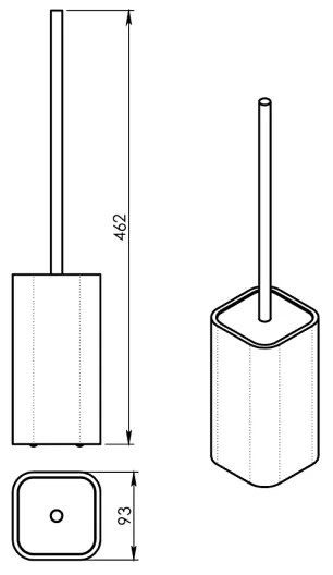 Gedy - Scopino da terra NINFEA nero/bambù