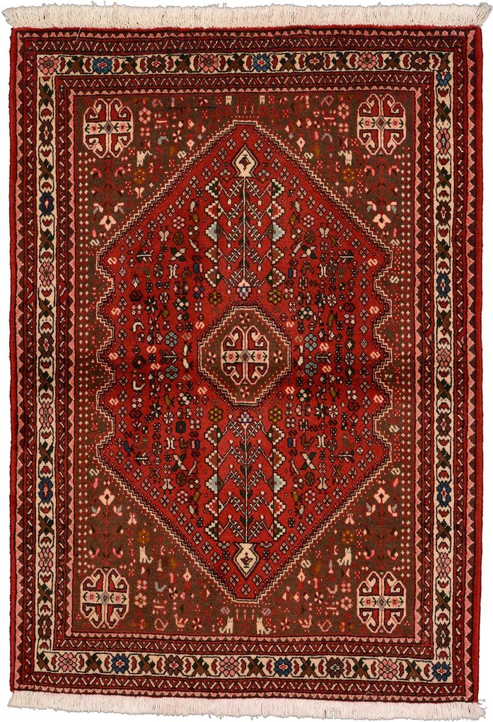 Abadeh Tappeto 150 x 110 Rosa (Iran) Annodato A Mano