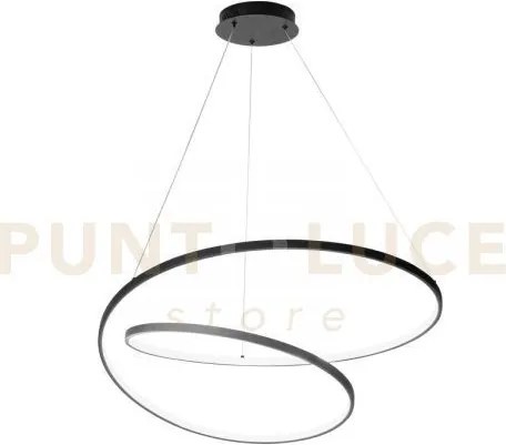 Lampadario a sospensione led lieve nera 60w 8000lm cct 3000k 4000k ...