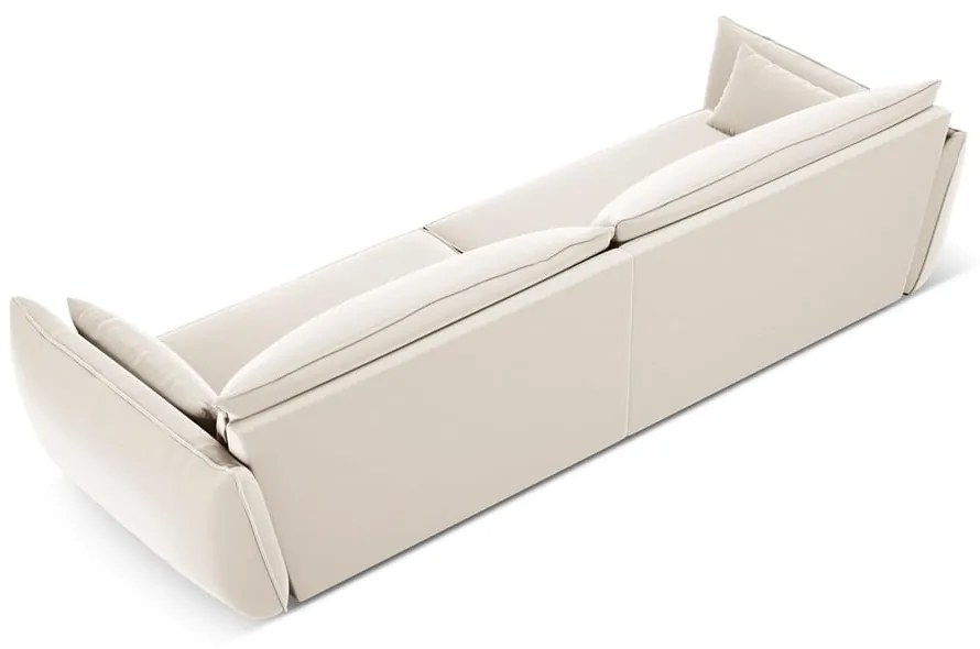 Divano beige con rivestimento in velluto 248 cm Vanda – Mazzini Sofas