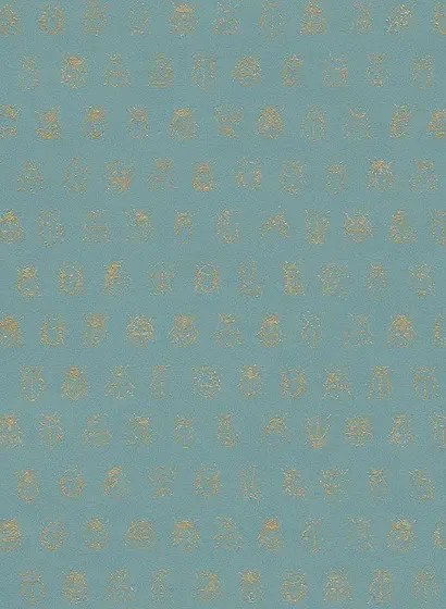 Eijffinger Carta da parati Lady Bug - Blau/ Petrol/ Gold