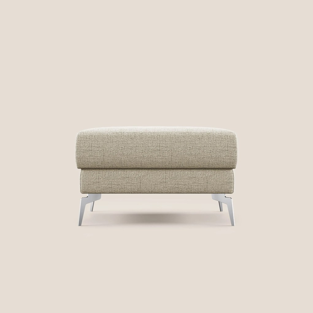 Star Pouf con piedini alti in tessuto impermeabile fiammato T03 beige