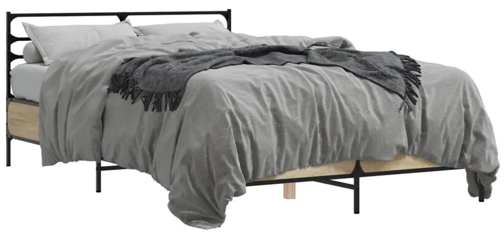 Giroletto Rovere Sonoma 140x190 Cm İn Legno Multistrato Metallo /