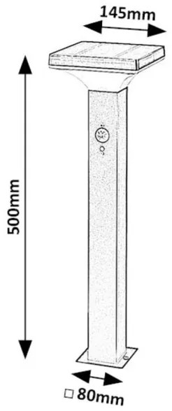 Rabalux 77045 - Lampada solare LED GELEEN LED/4W/3,7V IP44 nera