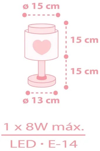 Dalber 76011S - Lampada per bambini BABY DREAMS 1xE14/8W/230V rosa