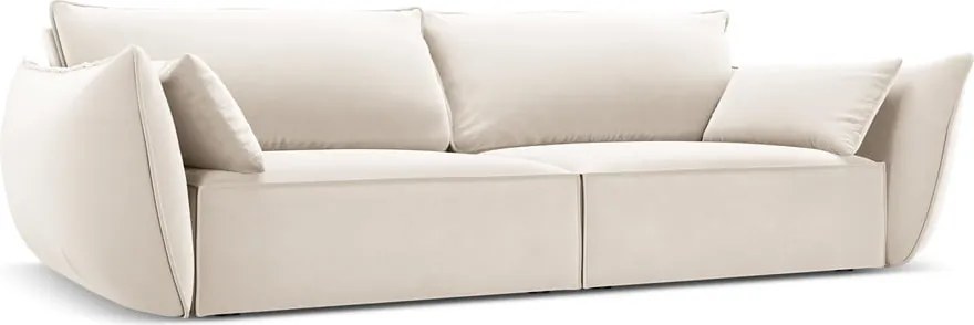 Divano beige con rivestimento in velluto 208 cm Vanda – Mazzini Sofas