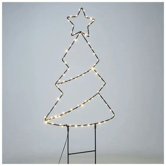 Solight 1V290 - Decorazione natalizia da esterno LED 85xLED/3xAA IP44, luce calda, alberello