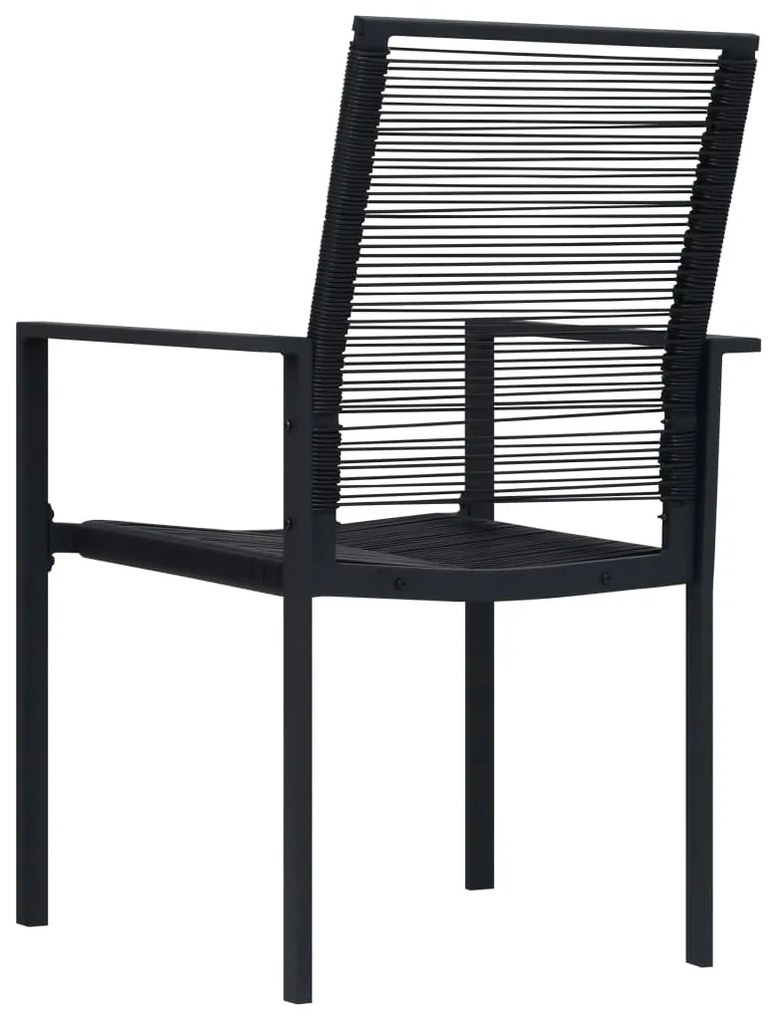 Sedie da giardino 4 pz in rattan nero