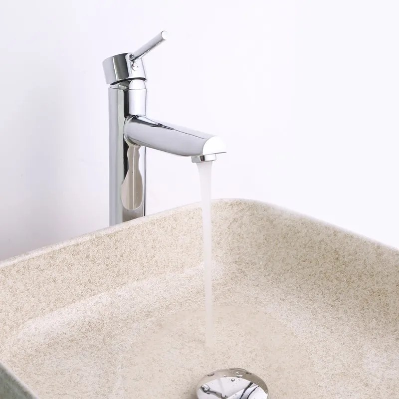 Rubinetto per lavabo Hilo cromato lucido SENSEA H 29 cm