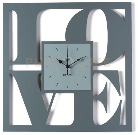 Orologio da parete di design love petrolio/verde marino in ferro 50...