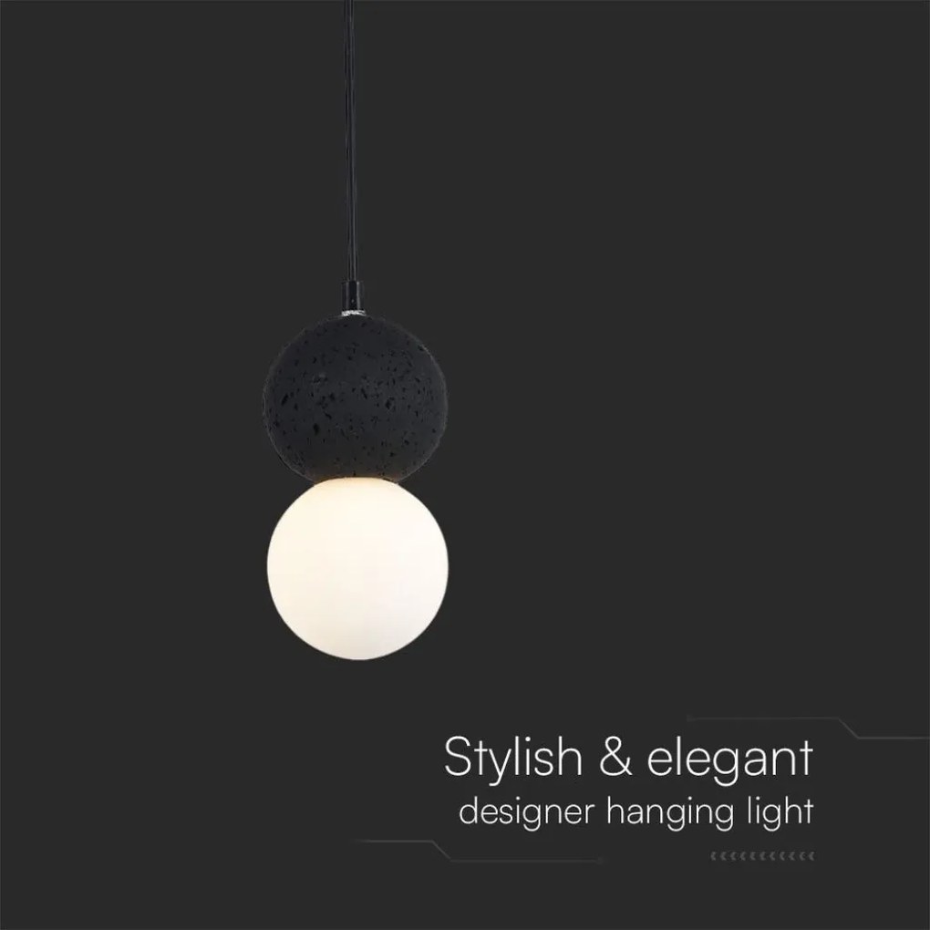 Lampadario a Sfere LED con Attacco G9 – Nero/Bianco