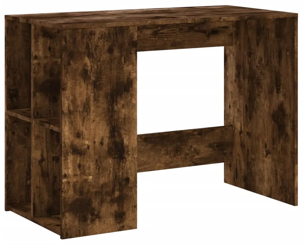 Scrivania rovere fumo 102x50x75 cm in legno multistrato