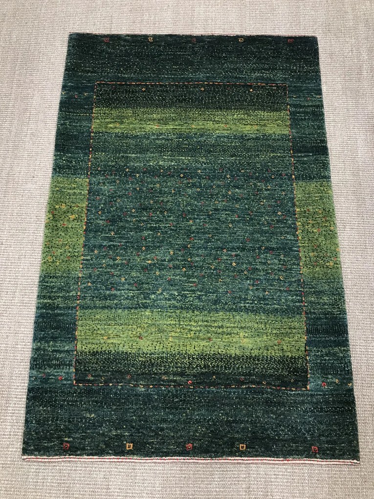Loribaft Tappeto persiano 80 x 130 Verde (Iran) Annodato A Mano