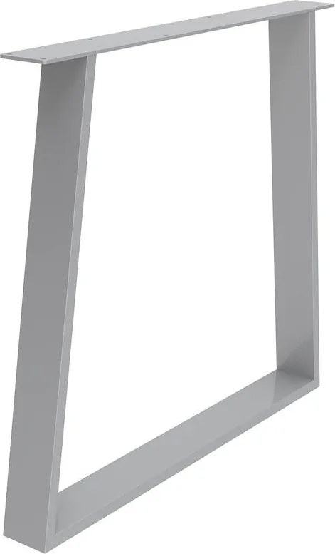Gamba per mobili STEELMI Trap trapezoidale in acciaio argentato satinato L 80 x P 8 x H 71 cm