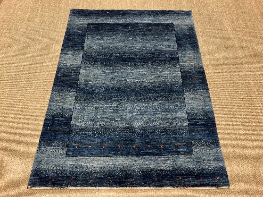 Loribaft Tappeto 140x200 Blu (Iran) Annodato A Mano