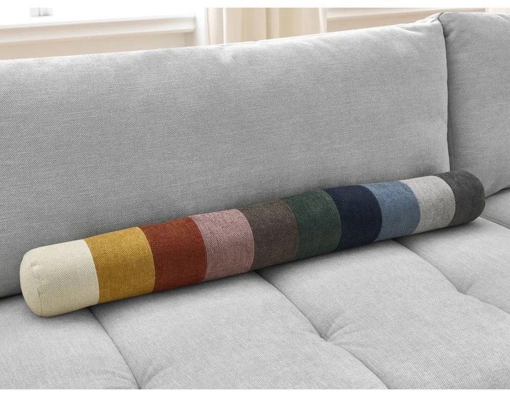 Divano angolare grigio chiaro allungabile e con contenitore (penisola a destra/a L) Fuji – Bobochic Paris