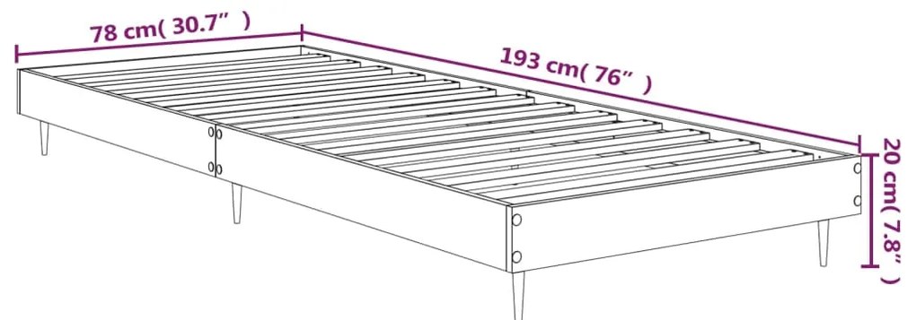 Giroletto Bianco 75x190 cm in Legno Multistrato