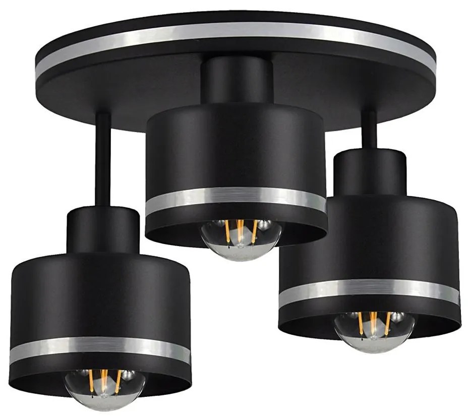 Lampadario a plafone BODO SILVER 3xE27/60W/230V