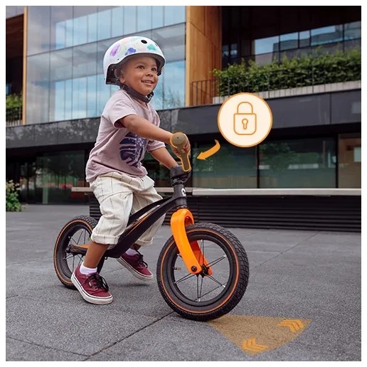 Lionelo - Bicicletta senza pedali BART AIR nero/arancione