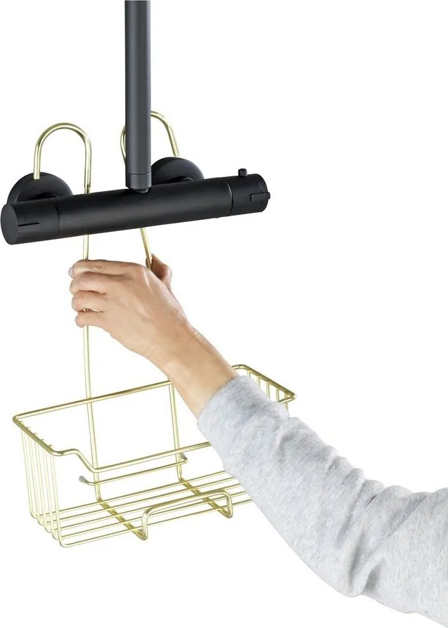 Mensola da bagno sospesa in acciaio inox color oro Milo - Wenko