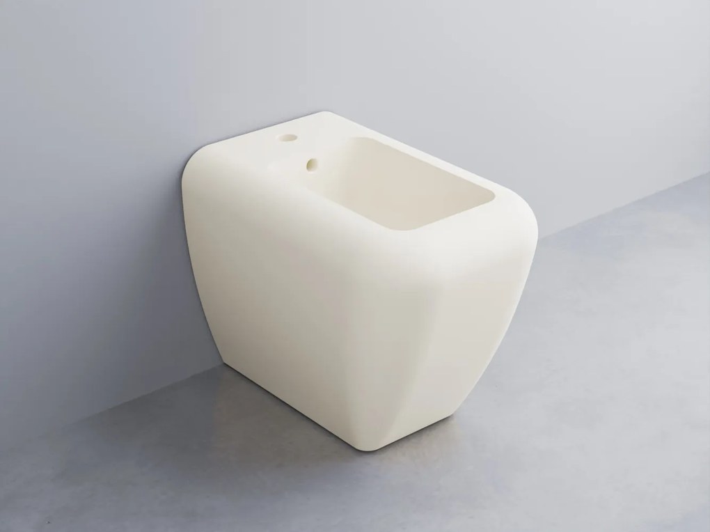 Cielo Shui bidet monoforo a pavimento in ceramica talco