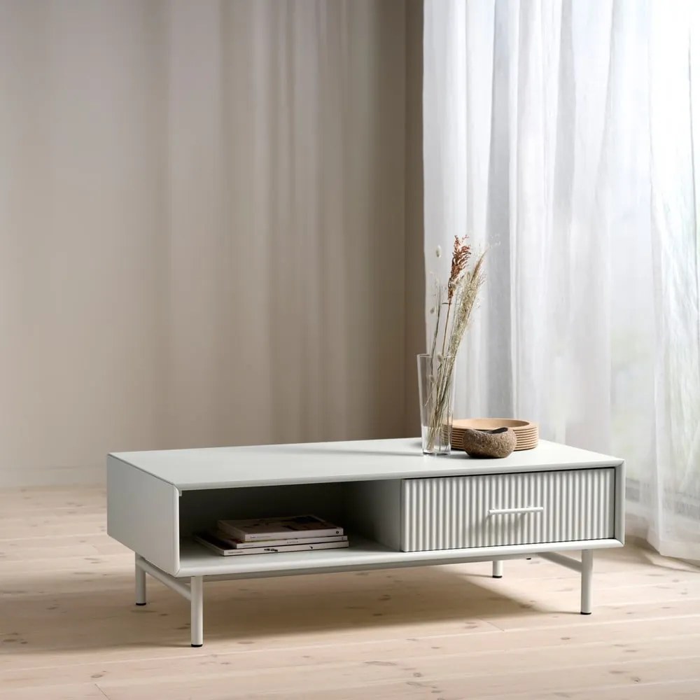 Tavolino da salotto grigio chiaro 60x120 cm Palma – Unique Furniture
