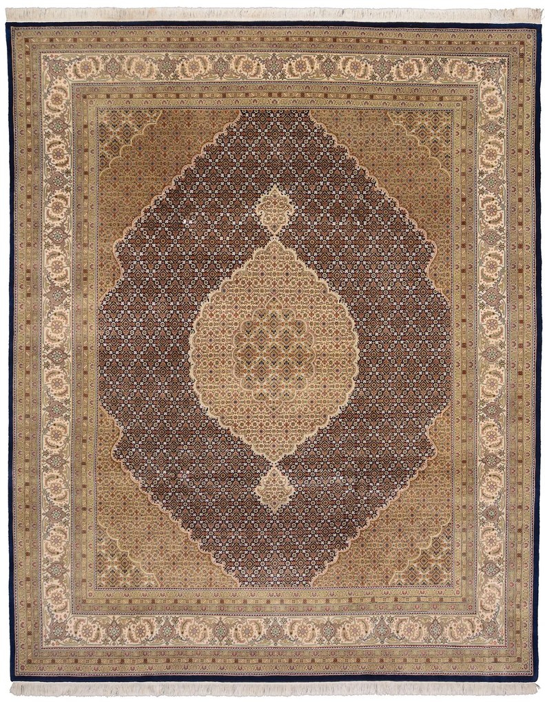Tabriz Tappeto 310x250 Beige (Indian) Annodato A Mano
