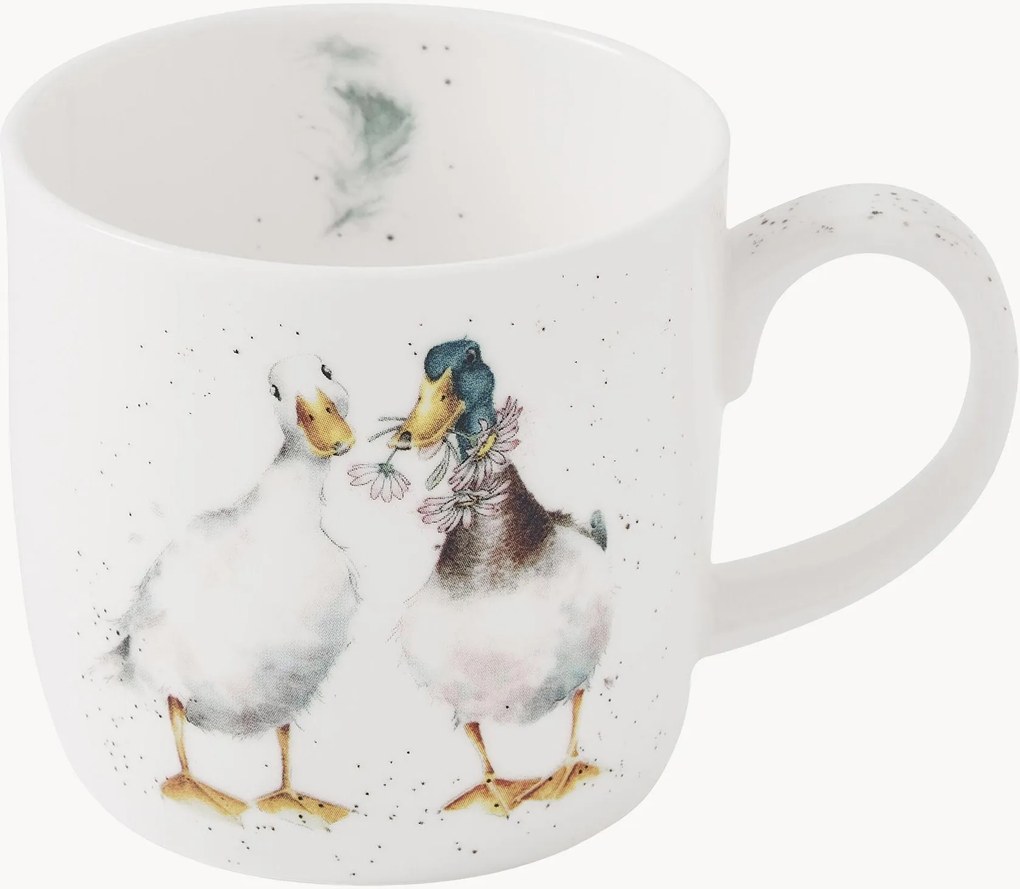 Tazza caffè in Fine Bone China Duck Love, 6 pz