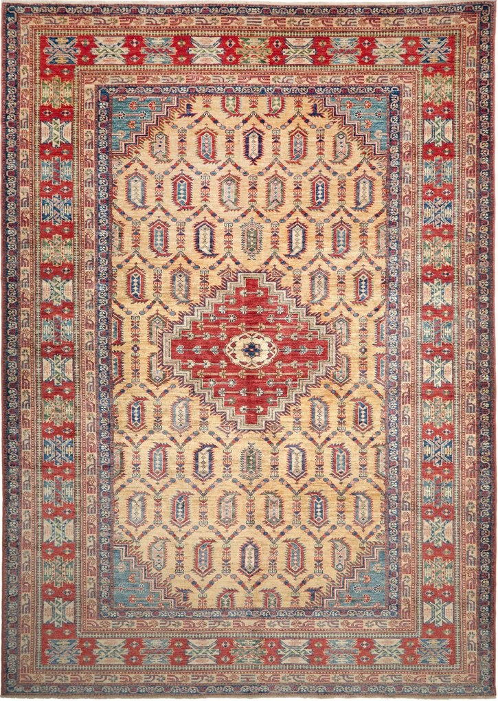 Kazak Tappeto 290 x 210 Beige (Pakistan) Annodato A Mano