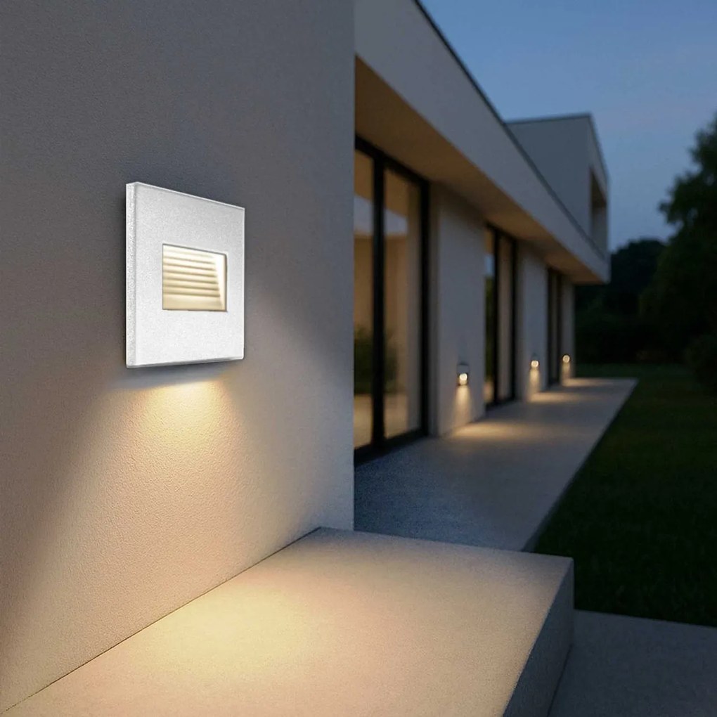 Segnapasso LED per scatola 503 3.5W IP65 Luce Asimmetrica Colore Bianco Caldo 2.700K