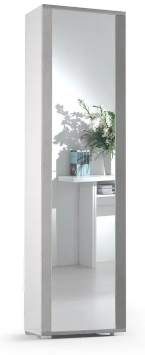 Scarpiera multiuso doppia profondità L 50 x H 182 x P 31 cm 14 paia, bianco