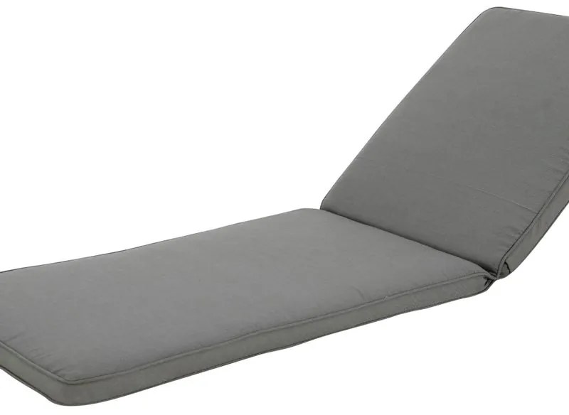 Cuscino per lettino in poliestere RESEAT grigio antracite 190 x 65 x Sp 5 cm