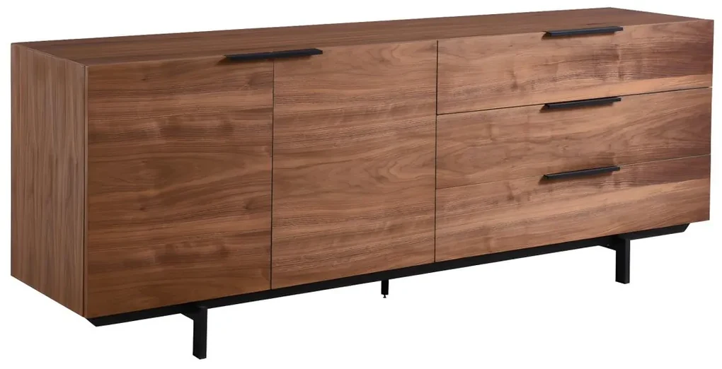 Credenza vintage 2 ante 5 cassetti Sherman cm 200 x 40 x 85h