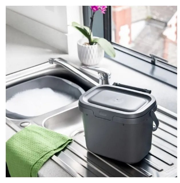 Contenitore nero per rifiuti compostabili 2,5 l - Addis