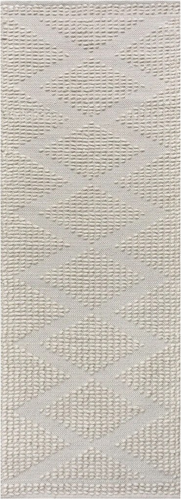 RUBEN - tappeto in lana avorio con decoro