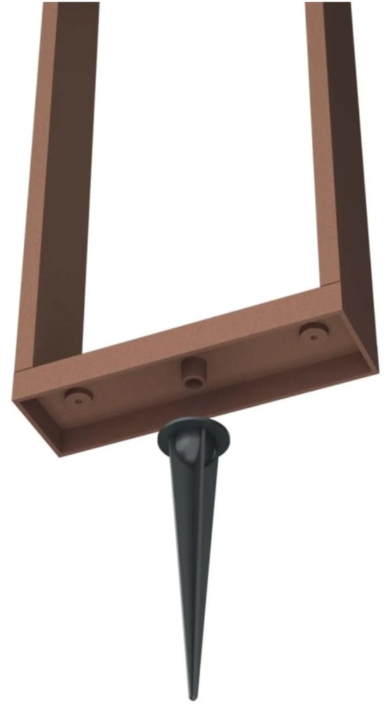 Lampioncino da Giardino Solare 600 Lumen "LMS-091" Corten